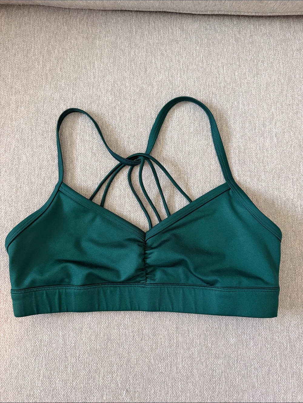 All Yoga Strappy Emerald Green Bralette